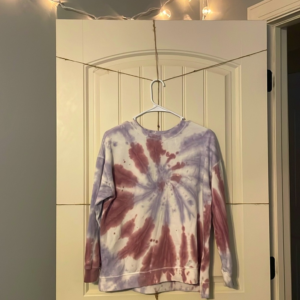 Pink and blue sweatshirt